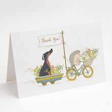 Load image into Gallery viewer, Doberman Pinscher Mix Greeting Cards -  Blank Note Cards – 8-Pack of Artist-Designed Cards with Envelopes