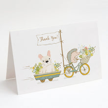 Load image into Gallery viewer, French Bulldog Cream Greeting Cards -  Blank Note Cards – 8-Pack of Artist-Designed Cards with Envelopes