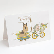 Load image into Gallery viewer, German Shepherd Greeting Cards -  Blank Note Cards – 8-Pack of Artist-Designed Cards with Envelopes