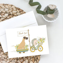 Load image into Gallery viewer, Great Dane Fawn Natural Ears Greeting Cards -  Blank Note Cards – 8-Pack of Artist-Designed Cards with Envelopes