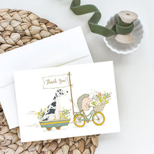 Load image into Gallery viewer, Great Dane Harlequin Natural Ears Greeting Cards -  Blank Note Cards – 8-Pack of Artist-Designed Cards with Envelopes