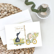 Load image into Gallery viewer, Greyhound Black and White Greeting Cards -  Blank Note Cards – 8-Pack of Artist-Designed Cards with Envelopes