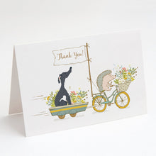 Load image into Gallery viewer, Greyhound Black and White Greeting Cards -  Blank Note Cards – 8-Pack of Artist-Designed Cards with Envelopes