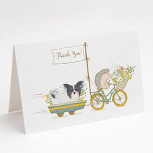 Load image into Gallery viewer, Papillon Tricolor Classic Greeting Cards -  Blank Note Cards – 8-Pack of Artist-Designed Cards with Envelopes