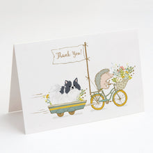 Load image into Gallery viewer, Pomeranian Black and White Greeting Cards -  Blank Note Cards – 8-Pack of Artist-Designed Cards with Envelopes