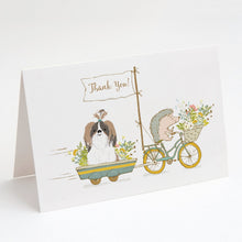 Load image into Gallery viewer, Shih Tzu Greeting Cards -  Blank Note Cards – 8-Pack of Artist-Designed Cards with Envelopes