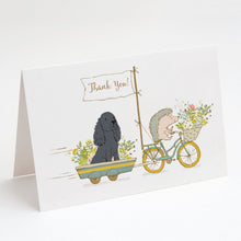 Load image into Gallery viewer, Cocker Spaniel Black Greeting Cards -  Blank Note Cards – 8-Pack of Artist-Designed Cards with Envelopes