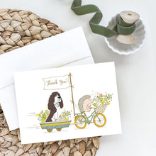 Load image into Gallery viewer, Springer Spaniel Brown Greeting Cards -  Blank Note Cards – 8-Pack of Artist-Designed Cards with Envelopes