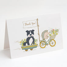 Load image into Gallery viewer, Staffordshire Bull Terrier Black Greeting Cards -  Blank Note Cards – 8-Pack of Artist-Designed Cards with Envelopes