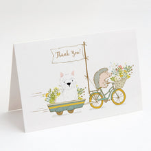 Load image into Gallery viewer, West Highland White Terrier Greeting Cards -  Blank Note Cards – 8-Pack of Artist-Designed Cards with Envelopes