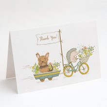 Load image into Gallery viewer, Yorkshire Terrier Greeting Cards -  Blank Note Cards – 8-Pack of Artist-Designed Cards with Envelopes