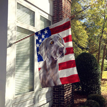 Load image into Gallery viewer, USA American Flag with Weimaraner Flag Canvas House Size