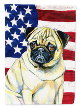 Load image into Gallery viewer, USA American Flag with Pug Flag Canvas House Size
