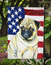 Load image into Gallery viewer, USA American Flag with Pug Garden Flag – Decorative Outdoor Yard Flag