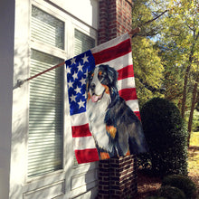 Load image into Gallery viewer, USA American Flag with Bernese Mountain Dog Flag Canvas House Size