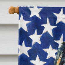 Load image into Gallery viewer, USA American Flag with Bernese Mountain Dog Flag Canvas House Size