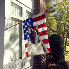 Load image into Gallery viewer, USA American Flag with French Bulldog Flag Canvas House Size