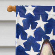 Load image into Gallery viewer, USA American Flag with French Bulldog Flag Canvas House Size