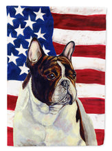 Load image into Gallery viewer, USA American Flag with French Bulldog Flag Canvas House Size