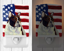 Load image into Gallery viewer, USA American Flag with French Bulldog Ceramic Night Light LH9006CNL