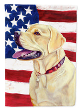 Load image into Gallery viewer, USA American Flag with Labrador Flag Canvas House Size