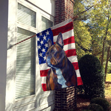 Load image into Gallery viewer, USA American Flag with French Bulldog Flag Canvas House Size