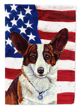 Load image into Gallery viewer, USA American Flag with Corgi Flag Canvas House Size
