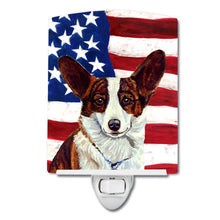 Load image into Gallery viewer, USA American Flag with Corgi Ceramic Night Light LH9011CNL