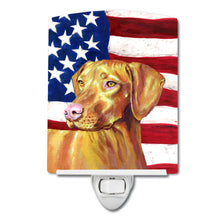 Load image into Gallery viewer, USA American Flag with Vizsla Ceramic Night Light LH9012CNL