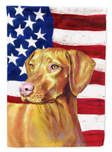 Load image into Gallery viewer, USA American Flag with Vizsla Garden Flag – Decorative Outdoor Yard Flag