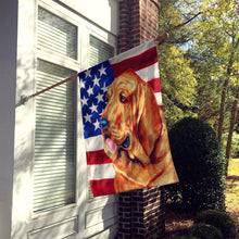 Load image into Gallery viewer, USA American Flag with Bloodhound Flag Canvas House Size