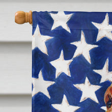 Load image into Gallery viewer, USA American Flag with Bloodhound Flag Canvas House Size