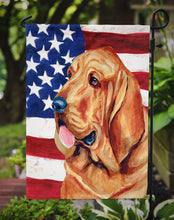 Load image into Gallery viewer, USA American Flag with Bloodhound Garden Flag – Decorative Outdoor Yard Flag