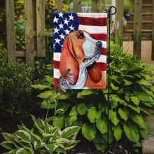 Load image into Gallery viewer, USA American Flag with Basset Hound Garden Flag – Decorative Outdoor Yard Flag