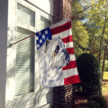 Load image into Gallery viewer, USA American Flag with English Bulldog Flag Canvas House Size