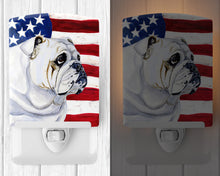 Load image into Gallery viewer, USA American Flag with English Bulldog Ceramic Night Light LH9019CNL