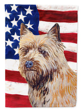 Load image into Gallery viewer, USA American Flag with Cairn Terrier Flag Canvas House Size