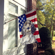 Load image into Gallery viewer, USA American Flag with English Setter Flag Canvas House Size
