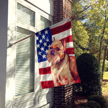 Load image into Gallery viewer, USA American Flag with Brussels Griffon Flag Canvas House Size