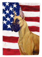 Load image into Gallery viewer, USA American Flag with Great Dane Flag Canvas House Size