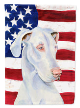 Load image into Gallery viewer, USA American Flag with Great Dane Flag Canvas House Size