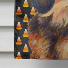 Load image into Gallery viewer, Dachshund Candy Corn Halloween Portrait Flag Canvas House Size