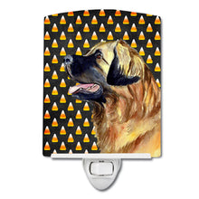 Load image into Gallery viewer, Leonberger Candy Corn Halloween Portrait Ceramic Night Light LH9043CNL