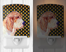 Load image into Gallery viewer, Petit Basset Griffon Vendeen Candy Corn Halloween Portrait Ceramic Night Light LH9047CNL