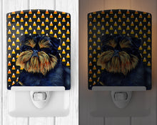 Load image into Gallery viewer, Brussels Griffon Candy Corn Halloween Portrait Ceramic Night Light LH9049CNL