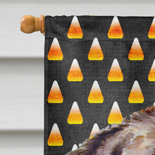 Load image into Gallery viewer, Newfoundland Candy Corn Halloween Portrait Flag Canvas House Size