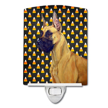 Load image into Gallery viewer, Great Dane Candy Corn Halloween Portrait Ceramic Night Light LH9051CNL