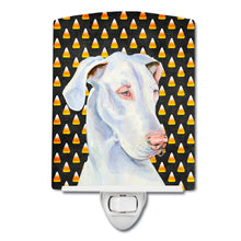 Load image into Gallery viewer, Great Dane Candy Corn Halloween Portrait Ceramic Night Light LH9052CNL