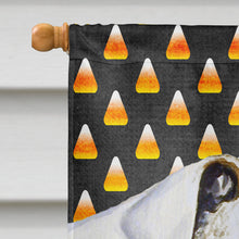 Load image into Gallery viewer, Bulldog English Candy Corn Halloween Portrait Flag Canvas House Size