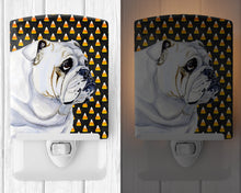 Load image into Gallery viewer, Bulldog English Candy Corn Halloween Portrait Ceramic Night Light LH9060CNL